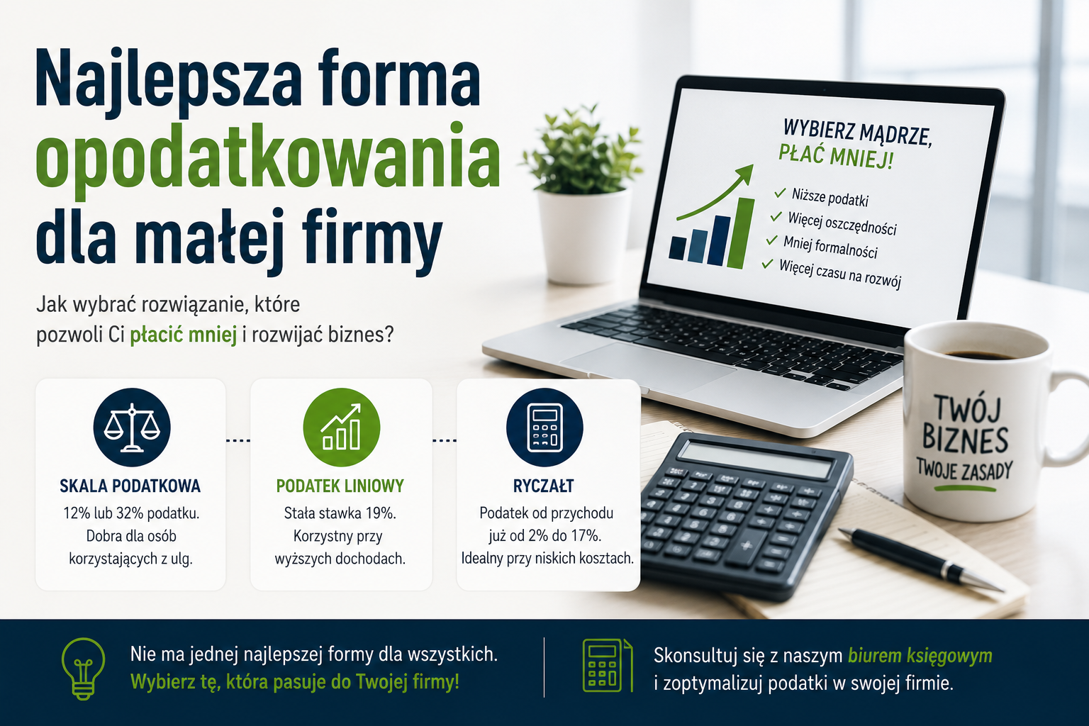 Najlepsza forma opodatkowania dla małej firmy – co wybrać?